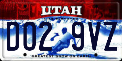 UT license plate D029VZ
