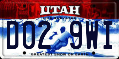 UT license plate D029WI