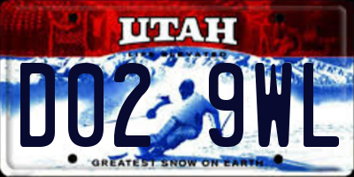UT license plate D029WL