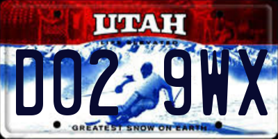 UT license plate D029WX