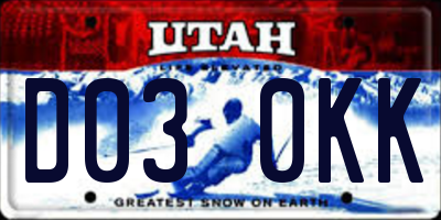 UT license plate D030KK