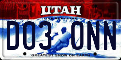 UT license plate D030NN