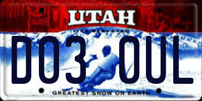 UT license plate D030UL