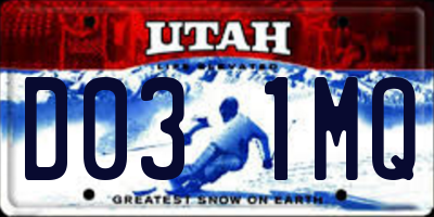 UT license plate D031MQ