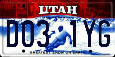 UT license plate D031YG