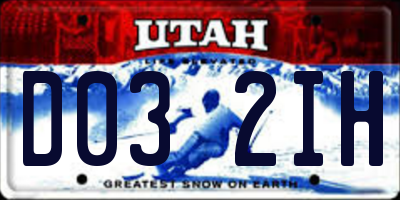 UT license plate D032IH