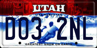 UT license plate D032NL