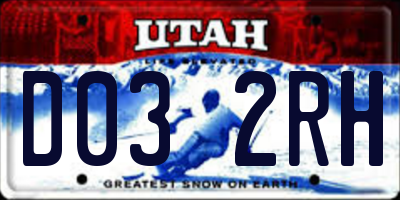 UT license plate D032RH