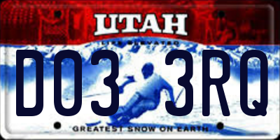 UT license plate D033RQ