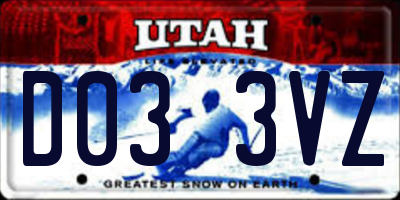 UT license plate D033VZ