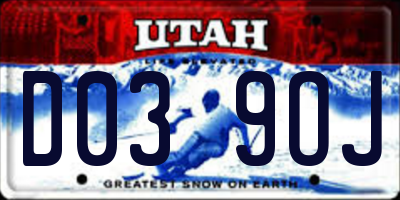 UT license plate D039OJ