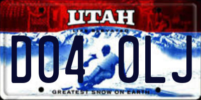 UT license plate D040LJ