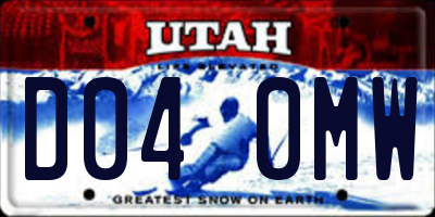 UT license plate D040MW
