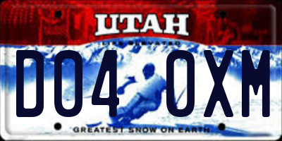 UT license plate D040XM