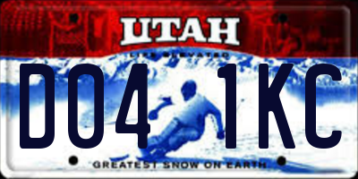 UT license plate D041KC