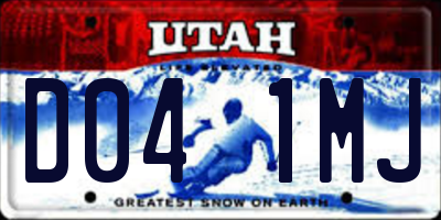UT license plate D041MJ