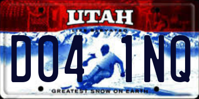 UT license plate D041NQ