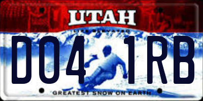 UT license plate D041RB