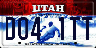 UT license plate D041TT