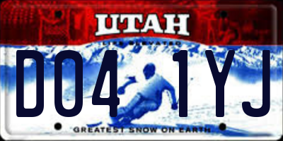 UT license plate D041YJ