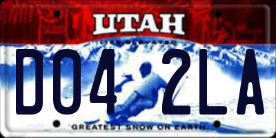 UT license plate D042LA