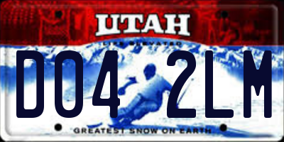 UT license plate D042LM