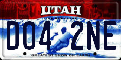 UT license plate D042NE
