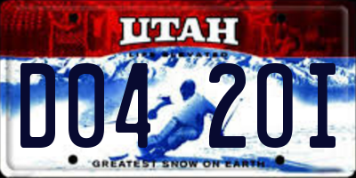 UT license plate D042OI