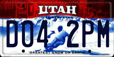 UT license plate D042PM