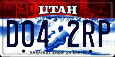 UT license plate D042RP