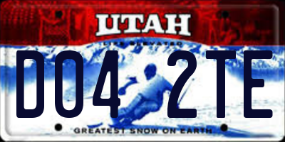 UT license plate D042TE
