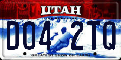 UT license plate D042TQ