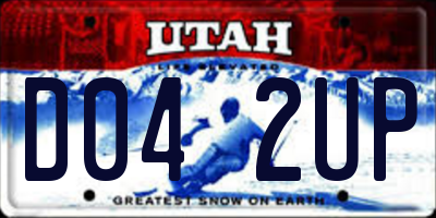 UT license plate D042UP