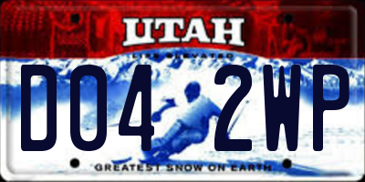 UT license plate D042WP