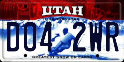 UT license plate D042WR