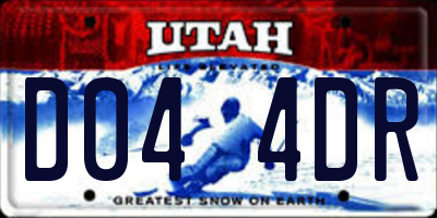 UT license plate D044DR
