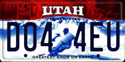 UT license plate D044EU