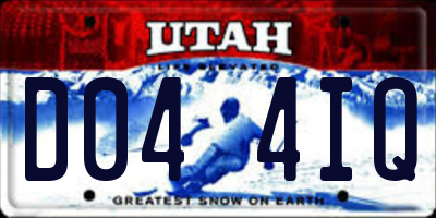 UT license plate D044IQ