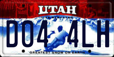 UT license plate D044LH