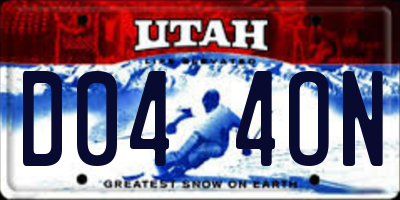 UT license plate D044ON