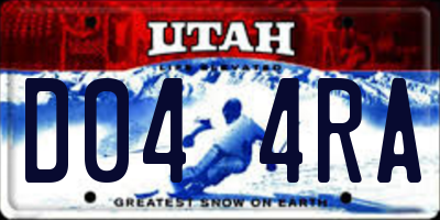 UT license plate D044RA