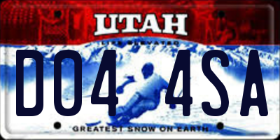UT license plate D044SA