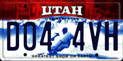 UT license plate D044VH