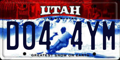 UT license plate D044YM