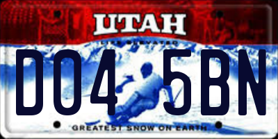 UT license plate D045BN