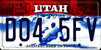 UT license plate D045FV