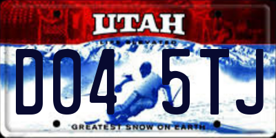 UT license plate D045TJ