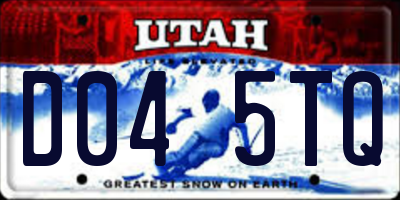 UT license plate D045TQ