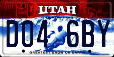 UT license plate D046BY