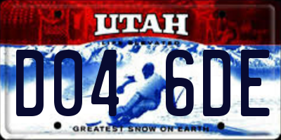 UT license plate D046DE